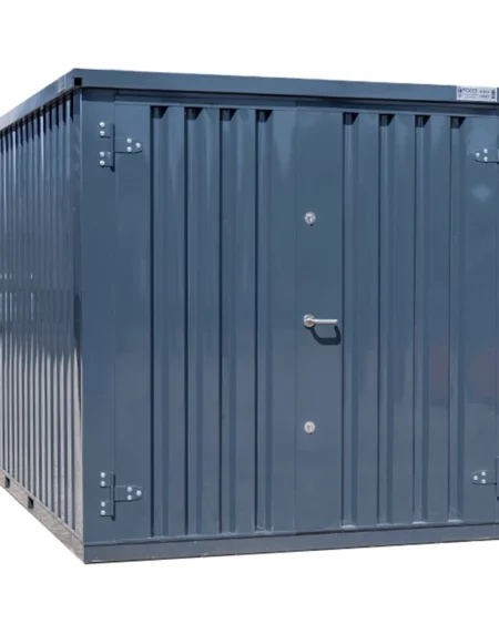 Contentor desmontável 4 x 2 m – Cinza antracite RAL 7016 – Porta dupla