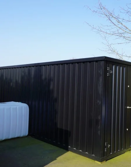 Contentor desmontável 5 x 2 m – Porta dupla lateral de 2 m – RAL 9005