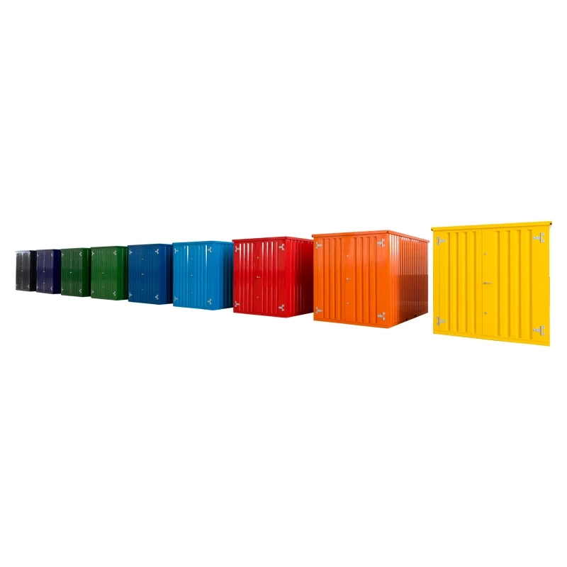 Contentor desmontável colorido, 2 x 2 m – Porta dupla - Image 2