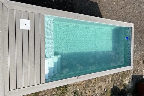 PISCINA CONTÊINER DE 20 PÉS COM JATO DE NATAÇÃO CINZA ANTRACITE - Image 4