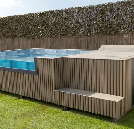 Piscina Poolspa Deluxe Twin rectangular KITPOOL 4 x 2 x 0.8 m